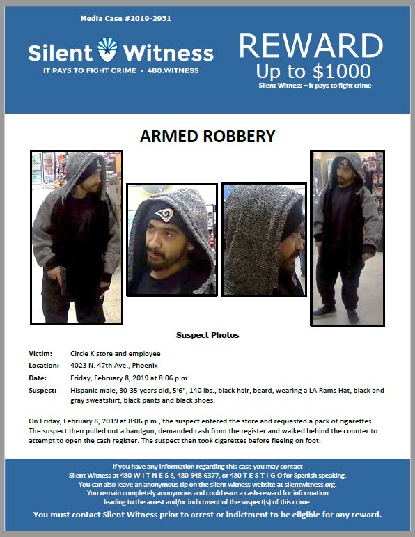 Armed Robbery / Circle K / 4023 N. 47th Ave., Phoenix