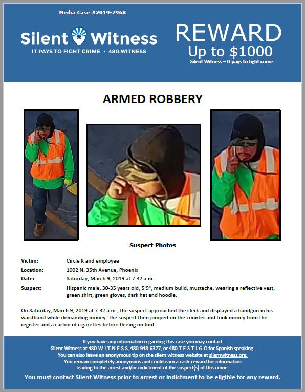 Armed Robbery/ Circle K / 1002 N. 35th Avenue, Phoenix