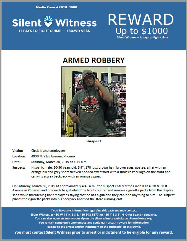 Armed Robbery / Circle K 4930 N. 91st Ave