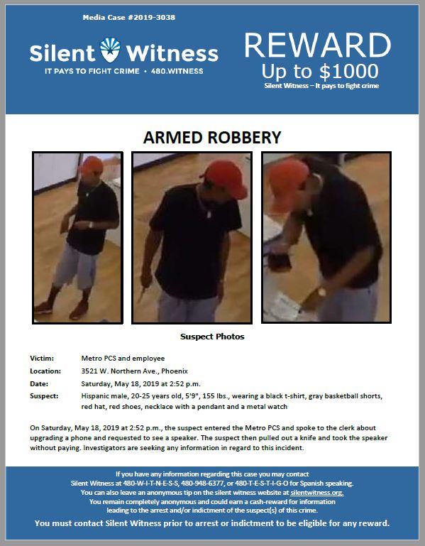 Armed Robbery / Metro PCS / 3521 W. Northern Ave., Phoenix