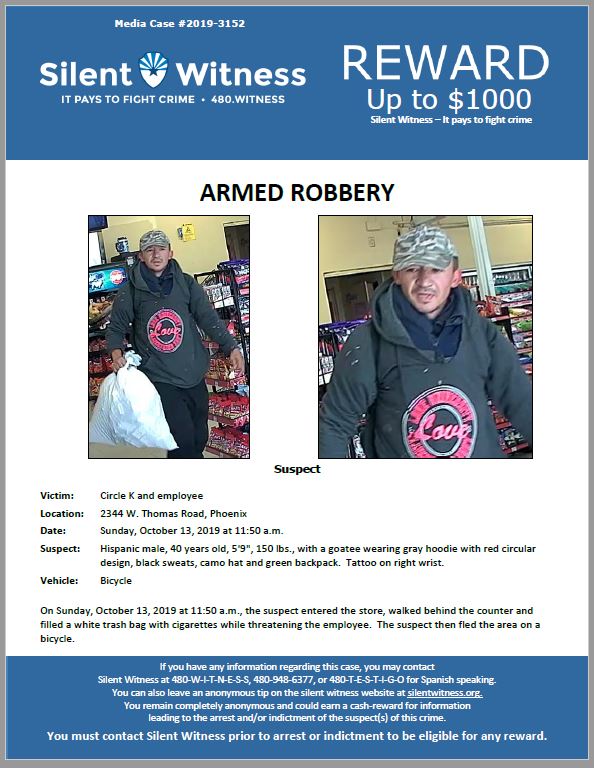 Armed Robbery / Circle K 2344 W. Thomas Road, Phoenix