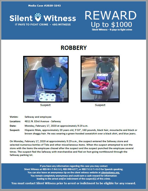 Robbery / Safeway / 4811 N. 83rd Avenue