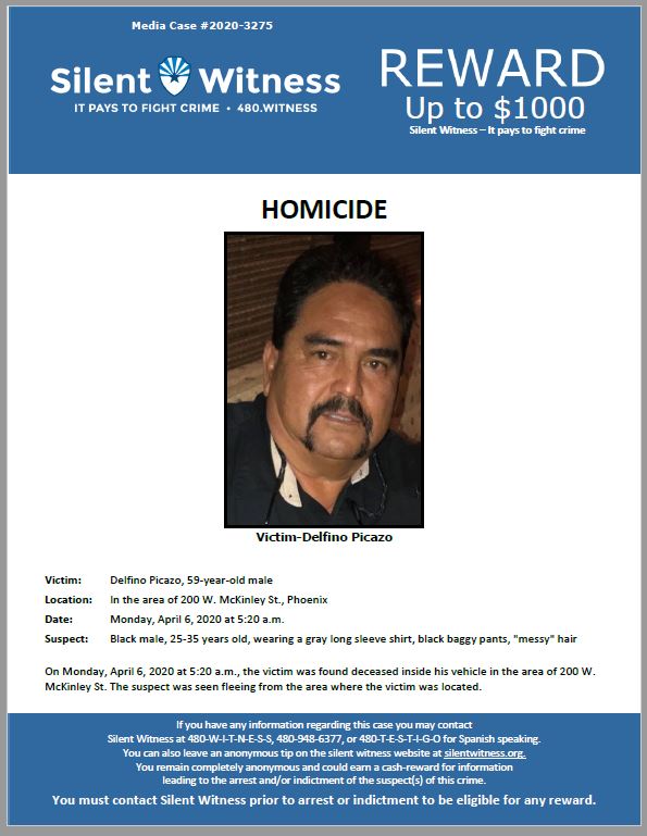 Delfino Picazo / In the area of 200 W. McKinley St., Phoenix