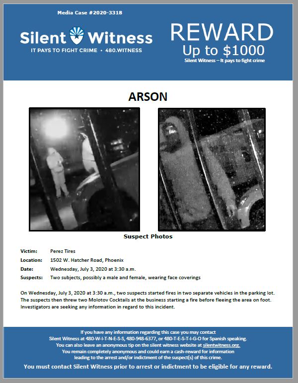 Arson / 1502 W. Hatcher Road, Phoenix