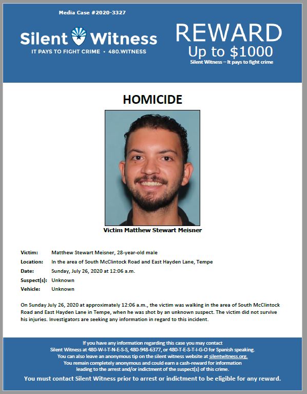 Matthew Stewart Meisner / In the area of South McClintock Road and East Hayden Lane, Tempe