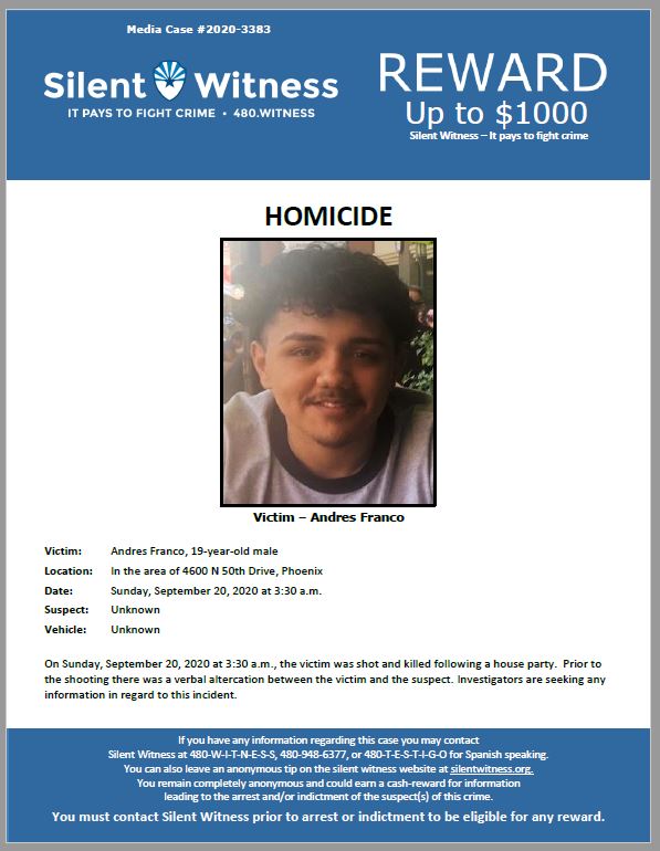 Andres Franco / In the area of 4600 N 50th Drive, Phoenix