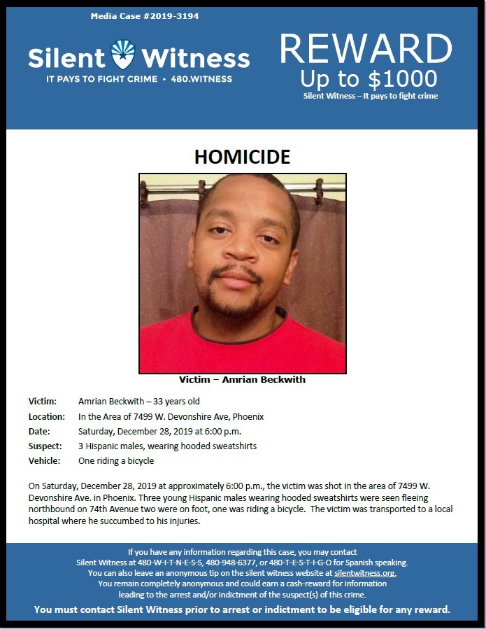 Amrian Beckwith / Area of 7499 W. Devonshire Ave.